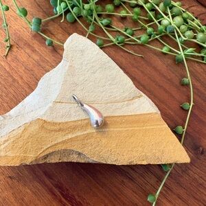 Sterling Silver Teardrop Pendant Charm Tear drop .922 Dainty Solid